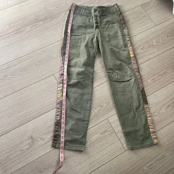 Anthropologie Pilcro Wanderer Utility Pants Women's Size 26 Green Camping Hiking - Picture 8 of 14